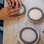 Jin Eui Kim at work in his studio 2019